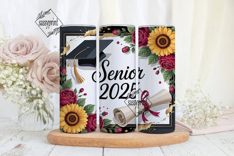 Senior Class of 2025 20oz Tumbler Wrap Sublimation sassyprint 