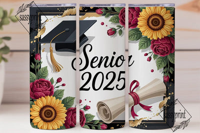 Senior Class of 2025 20oz Tumbler Wrap Sublimation sassyprint 