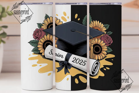 Senior Class of 2025 20oz Tumbler Wrap Sublimation sassyprint 