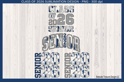 Senior Class Of 2026 Sublimation PNG Design, Digital Download Sublimation Keepsake Treasures Designs LLC. 