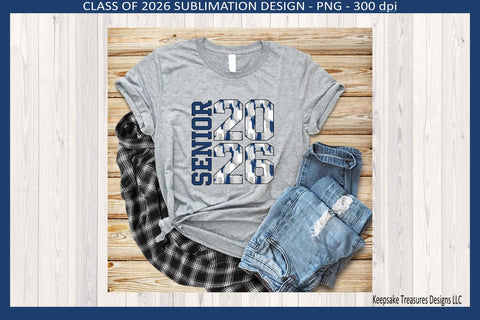 Senior Class Of 2026 Sublimation PNG Design, Digital Download Sublimation Keepsake Treasures Designs LLC. 