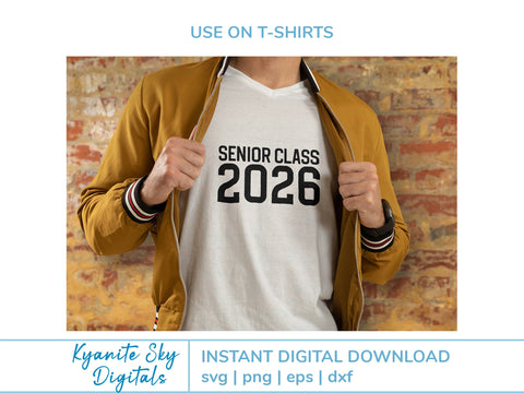 Senior Class of 2026 SVG bundle, high school or college graduation graphics SVG Kyanite Sky Digitals 