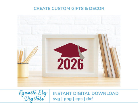 Senior Class of 2026 SVG bundle, high school or college graduation graphics SVG Kyanite Sky Digitals 
