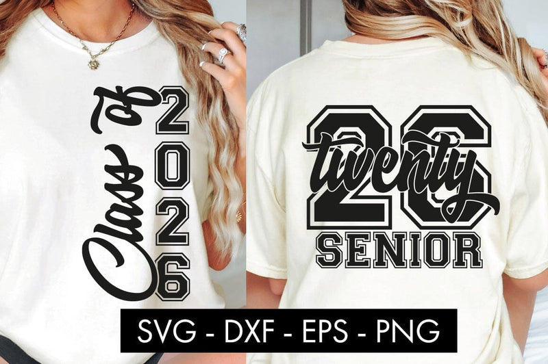 Senior Class of 2026 SVG Front and Back PNG Sublimation SVG Freeling Design House 
