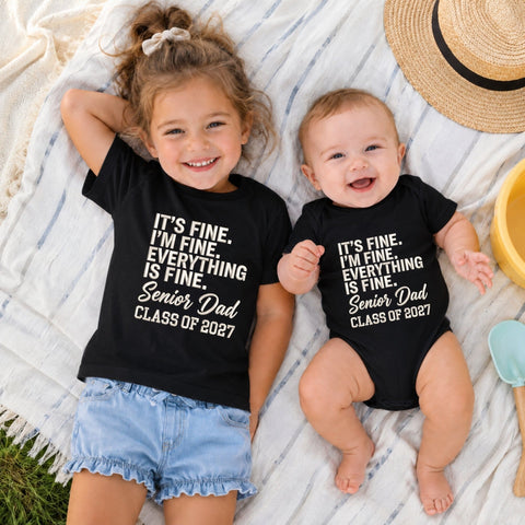 Senior Dad Class of 2027 Embroidery Design – It's Fine Everything Is Fine Graduation Dad Machine Embroidery File Embroidery/Applique DESIGNS PatternFeed8 