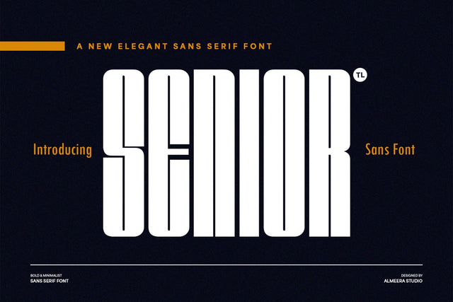 Senior - Elegant & Condensed Sans Font studioalmeera 