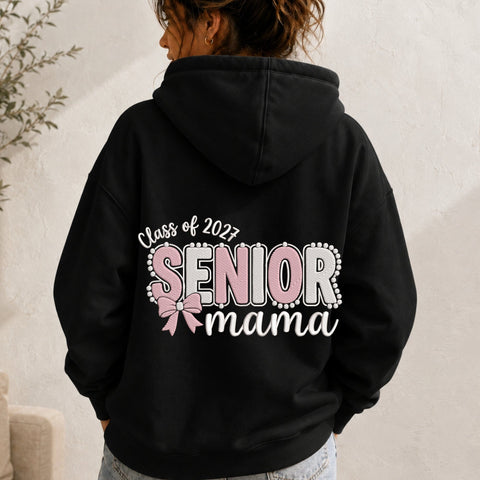 Senior Mama Class of 2027 Embroidery Design – Pink Bow Graduation Mom Machine Embroidery File Embroidery/Applique DESIGNS PatternFeed8 