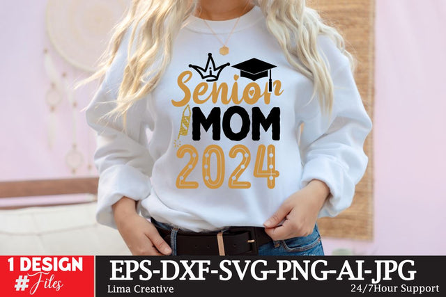 Senior mom 2024 SVG Cut File,Happy New Year ,New Year Sublimation ,New Year T-shirt Design, New Year Retro ,New Year Clip Art,NEw Year SVG Bundle SVG Insomnia Std 