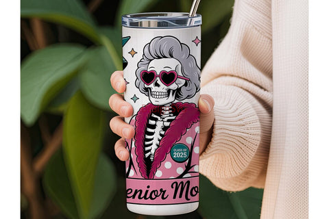Senior Mom 2025 Tumbler Wrap Sublimation DesignSVG 