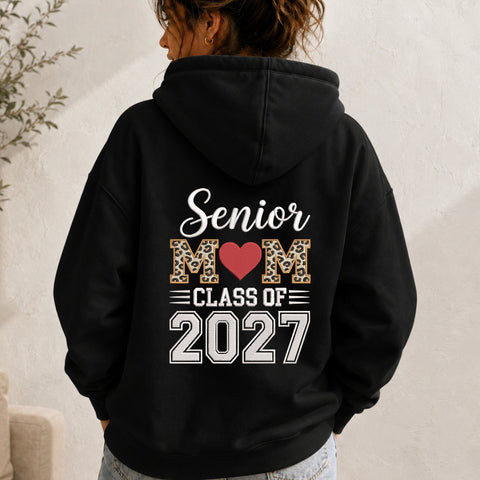 Senior Mom 2027 Embroidery Design – Leopard Print Football Style Class of 2027 Graduation Mom Machine Embroidery File Embroidery/Applique DESIGNS PatternFeed8 