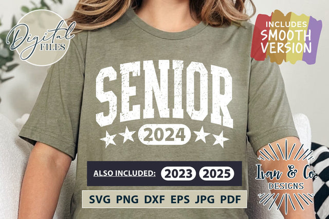 Senior SVG Files, Graduation Svg, Class of 2024 Svg, Senior 2023, Senior 2024, Senior 2025, Cut Files, Cricut, Silhouette, Digital Cut Files, Vinyl Designs, DXF PNG JPG (1723397181) SVG Ivan & Co. Designs 