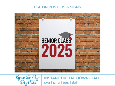 Seniors 2025 SVG bundle high school graduation senior class SVG Kyanite Sky Digitals 