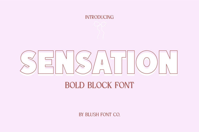 Sensation Bold Chunky Display Sans Font Font Blush Font Co. 