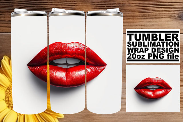 Sensational Lip Print Tumbler Sublimation Sublimation afrosvg 