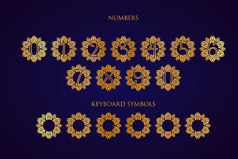 Sense Mandala Monogram Font Dm Letter Studio 