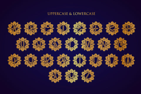 Sense Mandala Monogram Font Dm Letter Studio 