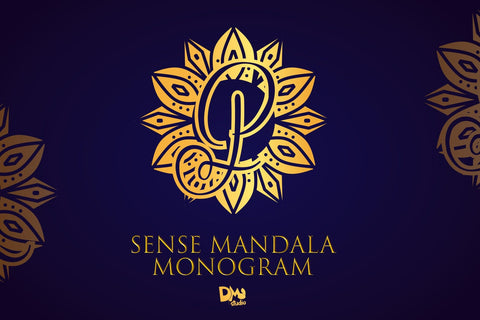 Sense Mandala Monogram Font Dm Letter Studio 