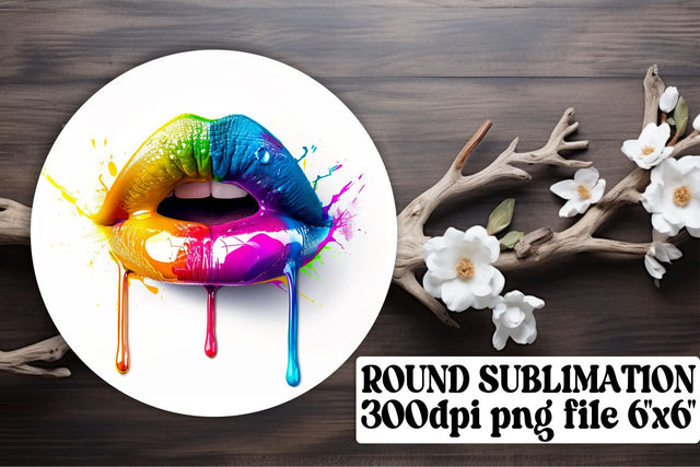 Sensual Lips Sublimation Decor: Chic 3D Lips Ornaments & Accessories Sublimation afrosvg 