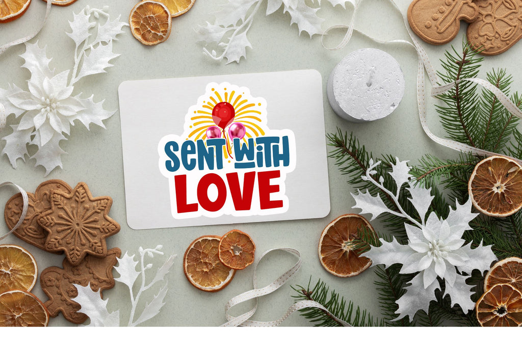 Sent Sticker Sent with love Sticker Design - So Fontsy