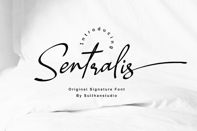 Sentralis signature Font Sulthan studio 