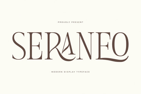 Seraneo - Modern Display Typeface Font Letterena Studios 