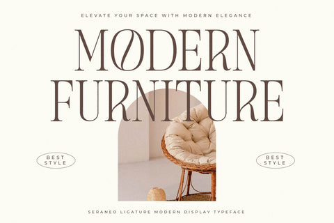 Seraneo - Modern Display Typeface Font Letterena Studios 