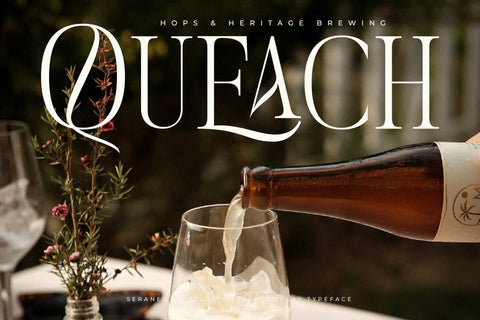 Seraneo - Modern Display Typeface Font Letterena Studios 