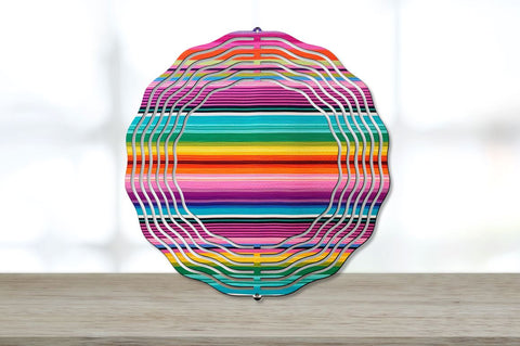 Serape Glitter Coaster Round Wind Spinner Bundle Sublimation Regulrcrative 
