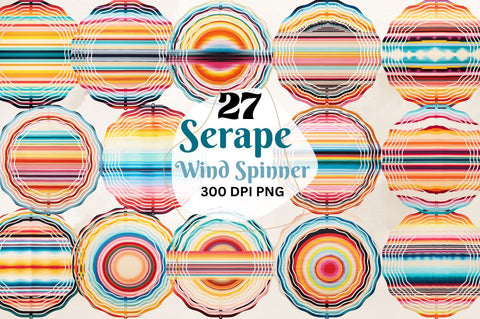 Serape Wind Spinner Sublimation Designs Bundle Sublimation Regulrcrative 