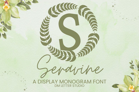 Seravine Monogram Font Font Dm Letter Studio 