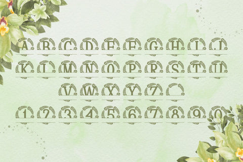 Seravine Split Monogram Font Font Dm Letter Studio 