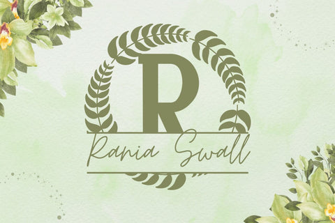 Seravine Split Monogram Font Font Dm Letter Studio 