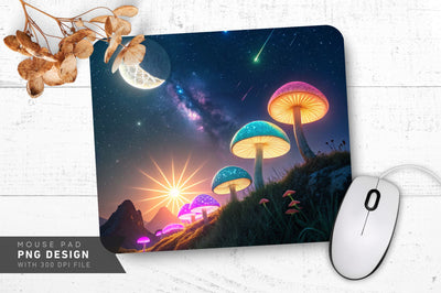 Serene Cosmic Glow Mousepad SVG Regulrcrative 