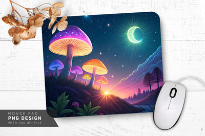 Serene Cosmic Glow Mousepad SVG Regulrcrative 