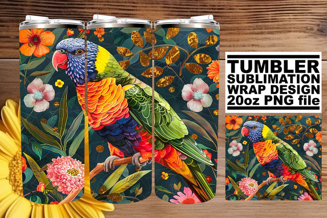 Serene Feathered Symphony Tumbler Design - 20oz Sublimation Sublimation afrosvg 