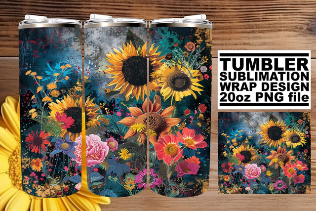 Serene Floral Delight 20oz: Delight in serene blooms Sublimation afrosvg 