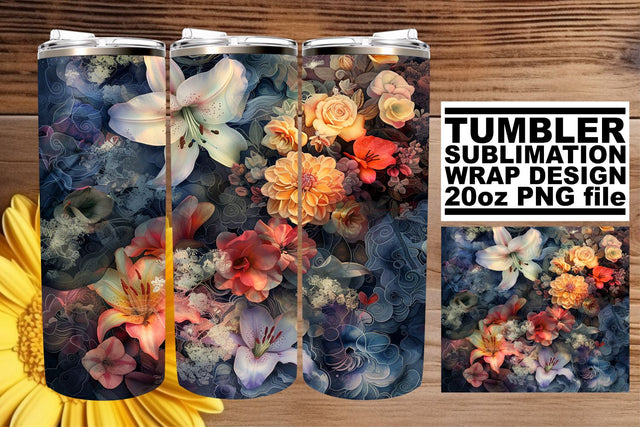 Serene Floral Retreat: Retreat into serene florals Sublimation afrosvg 