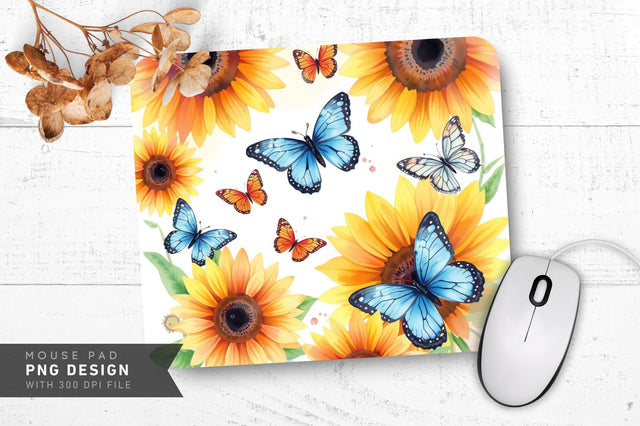 Serene Floral Whimsy Mousepad Design Sublimation Regulrcrative 