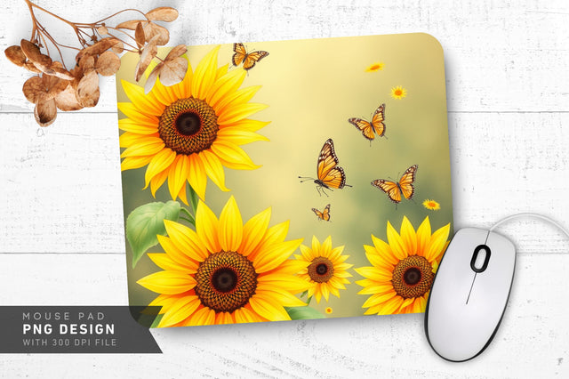 Serene Garden Delight Mousepad PNG Design Sublimation Regulrcrative 