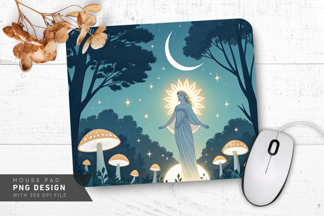 Serene Goddess Landscape Mousepad Sublimation Regulrcrative 