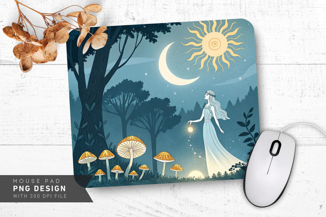 Serene Goddess Landscape Mousepad Sublimation Regulrcrative 