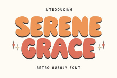 Serene Grace - Pretty Bubblen Font Font Masyafi Studio 
