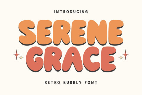 Serene Grace - Pretty Bubblen Font Font Masyafi Studio 
