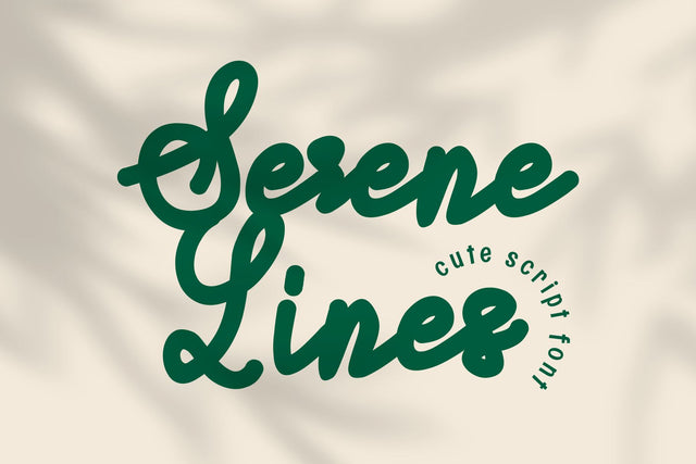 Serene Lines - Cute Monoline Script Font Font Mozzatype 