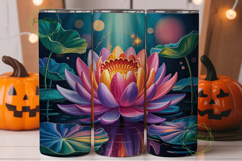 Serene Lotus 20oz Tumbler Wrap Sublimation PixelChick 