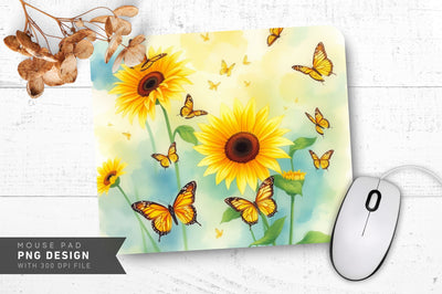 Serene Pastel Garden Mousepad Design Sublimation Regulrcrative 