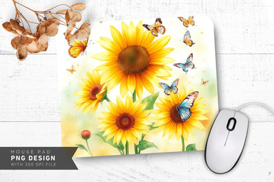 Serene Pastel Garden Mousepad PNG Design Sublimation Regulrcrative 