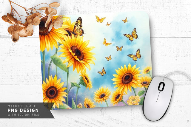 Serene Pastel Garden Mousepad PNG Sublimation Regulrcrative 