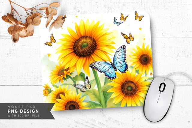 Serene Pastel Garden Mousepad Sublimation Regulrcrative 