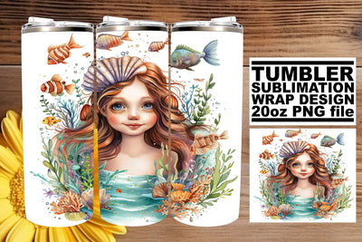 Serene Sea Maiden Sublimation Artwork Collection Sublimation afrosvg 